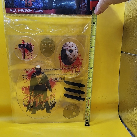 New Friday The 13th Window Gel Clings Jason Vorhees Halloween Decor Horror - Picture 2 of 13